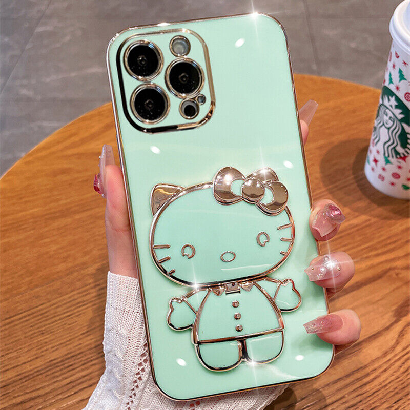 Mirror Kitty Stand Case - iPhone