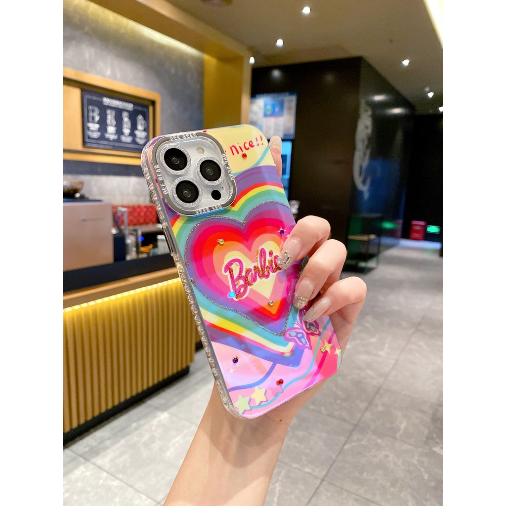 Heart Pattern Barbie Case - iPhone