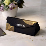 PrismFold Glasses Case - Black Gold