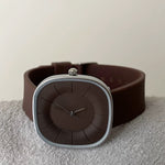 SquareFlex Silicone Strap Watch - Brown