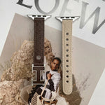Luxury Grained Leather Watch Strap - Brown