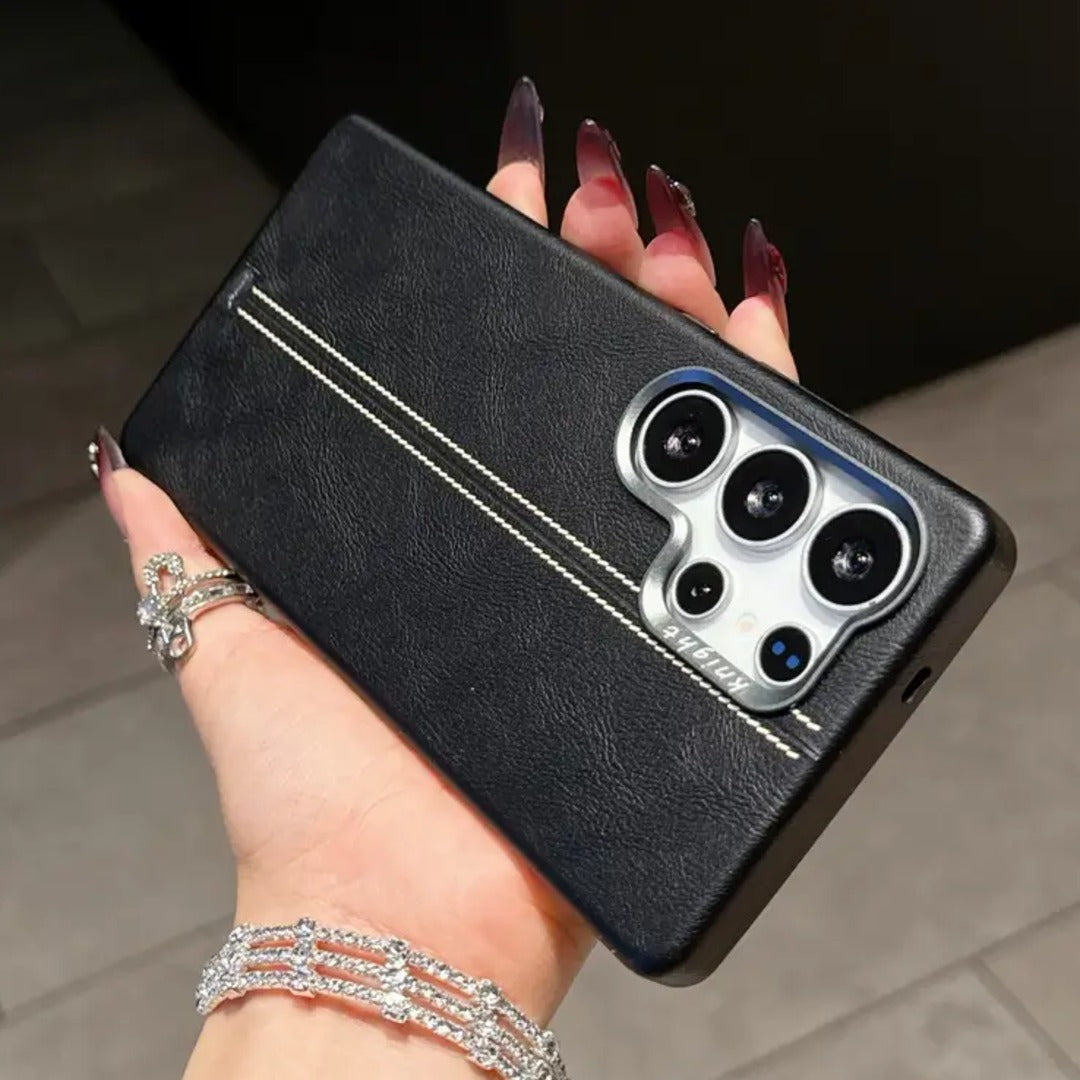 Midnight Grain Leather Case – Galaxy